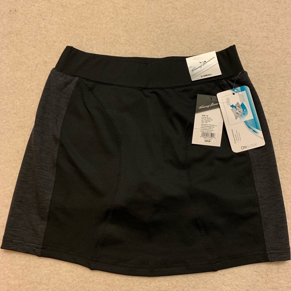 NWT Tommy Armour Black/Grey Golf Skirt